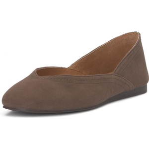Lucky Brand Women’s Women’s Alba Ballet Square Toe Flats(Cappucino)