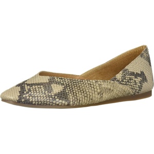 Lucky Brand Women’s Women’s Alba Ballet Square Toe Flats(Chinchilla)