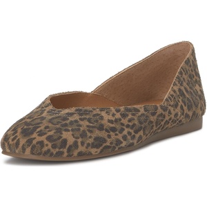 Lucky Brand Women’s Women’s Alba Ballet Square Toe Flats(Natural Leopard)