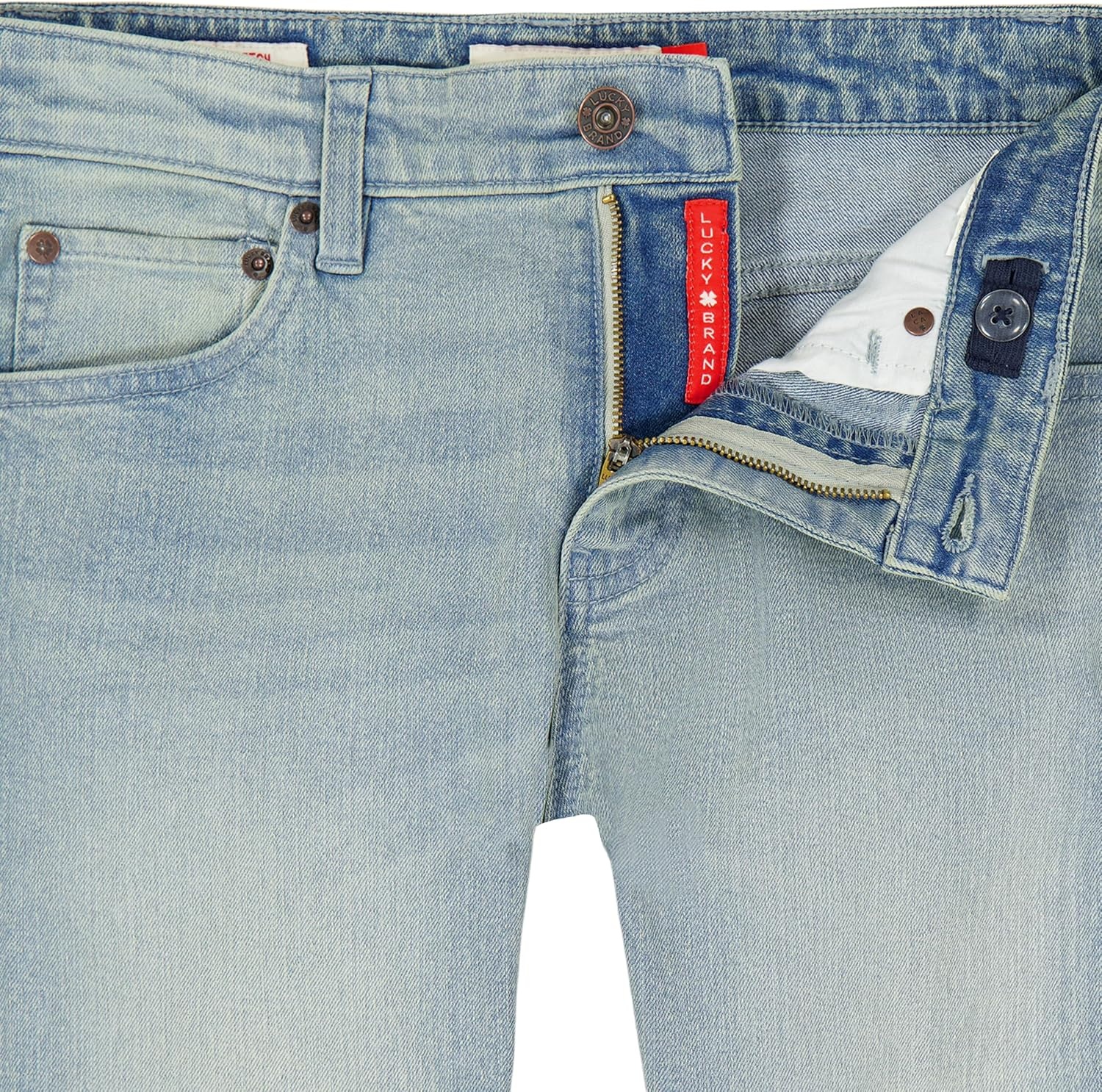 image:imageLucky Brand Boys Classic Fit Straight Leg Denim JeansAmarillo