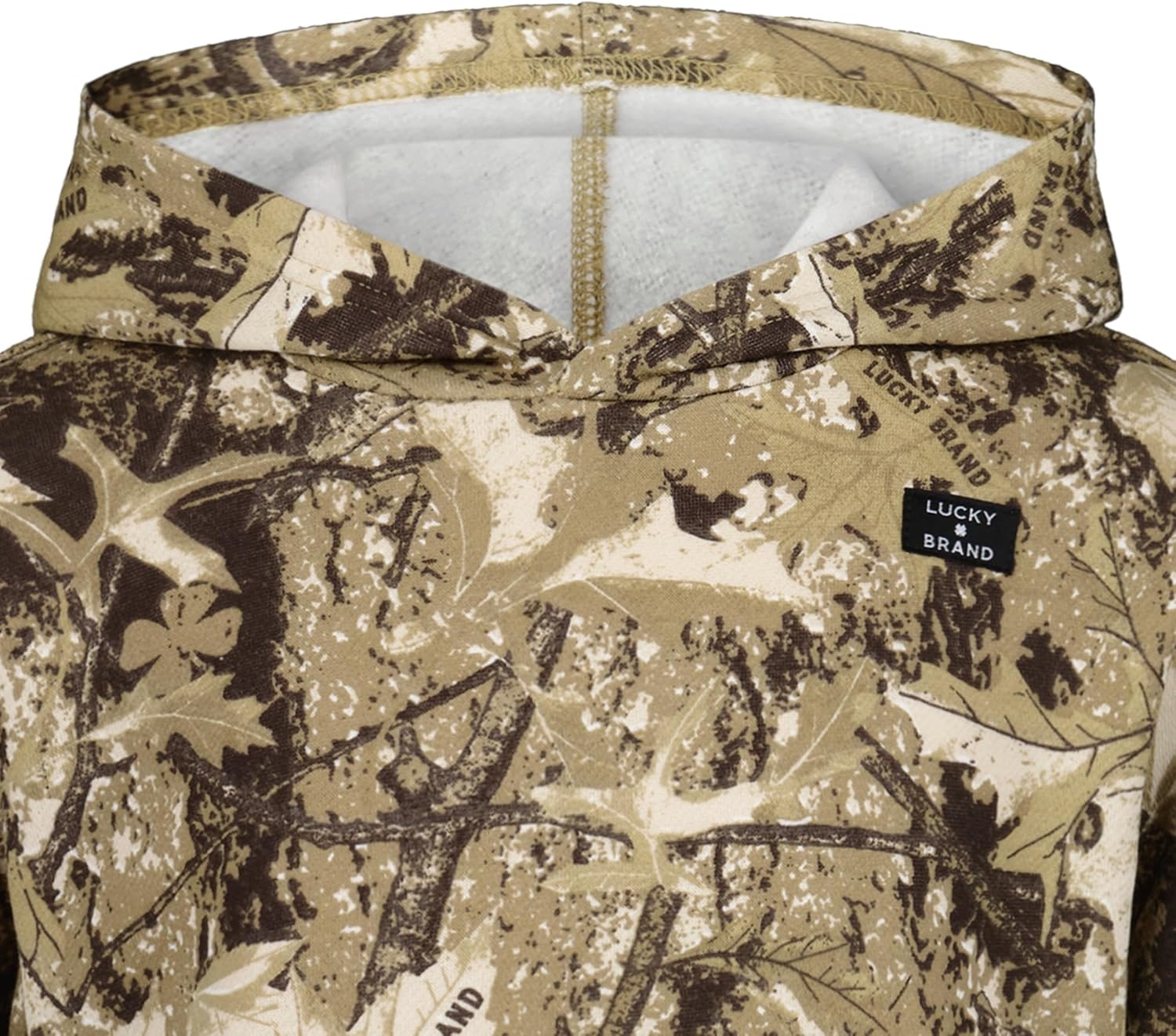 image:imageLucky Brand Boys Long Sleeve Fleece Pullover Hoodie Comfortable Relaxed Fit With Kangaroo PocketsKelp Forest Camo