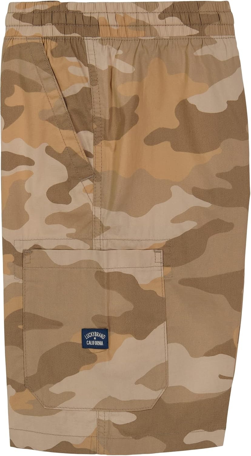 image:imageLucky Brand Boys Pullon Cargo Shorts Drawstring ClosureIrish Cream Camo