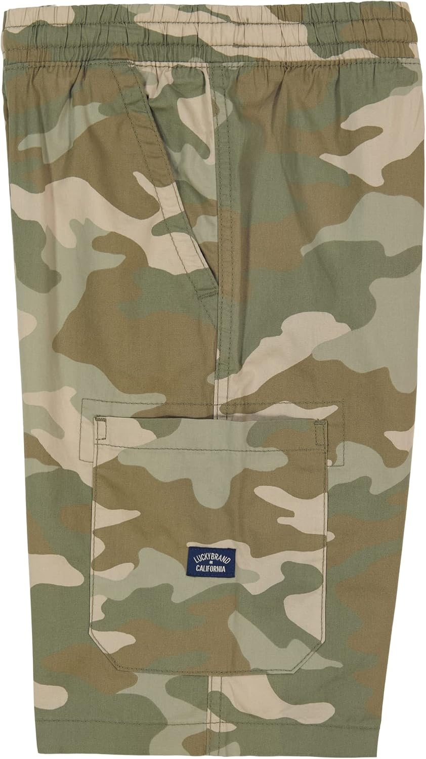 image:imageLucky Brand Boys Pullon Cargo Shorts Drawstring ClosureTea Camo