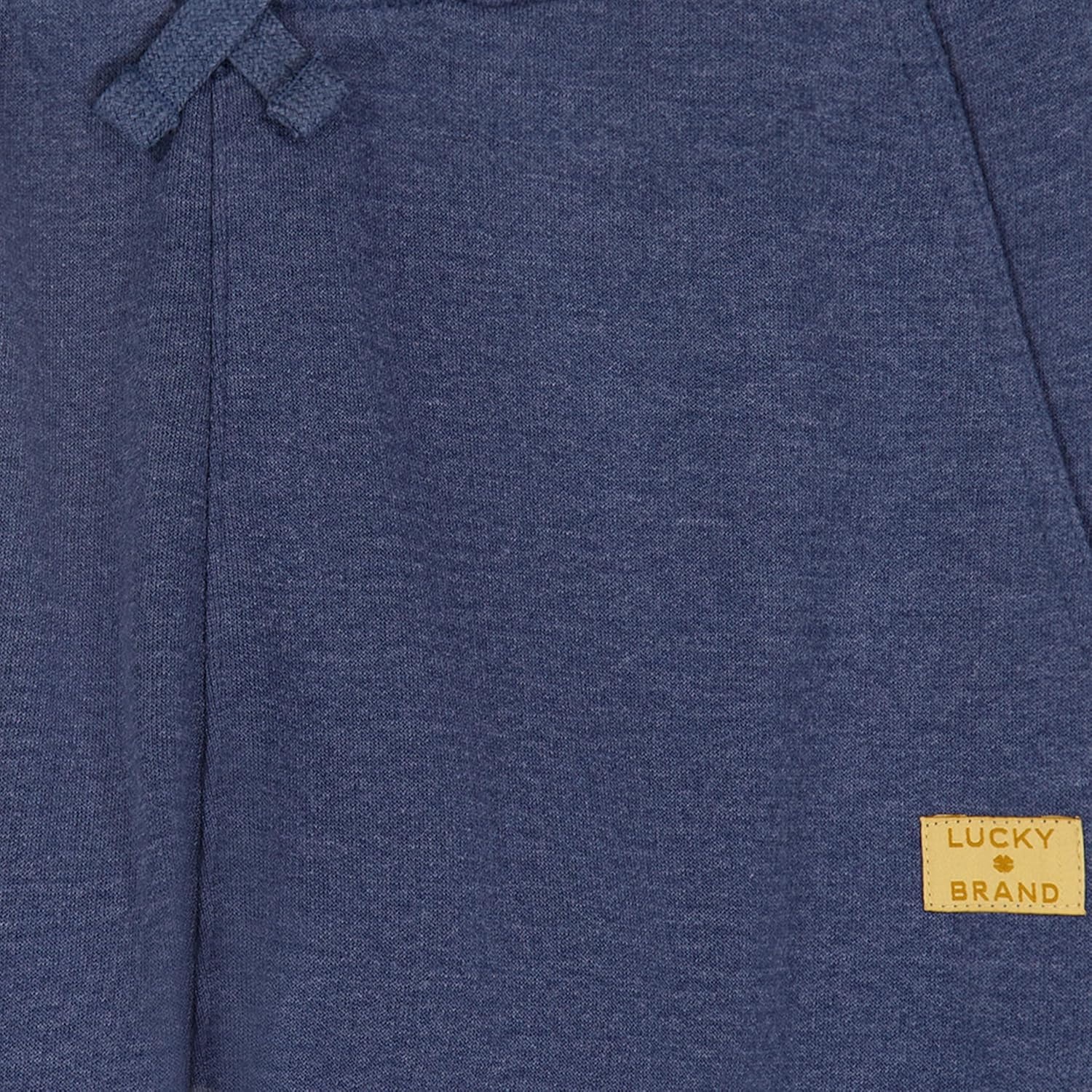 image:imageLucky Brand Boys Pullon Fleece Jogger Sweatpant Drawstring ClosureDark Denim Heather