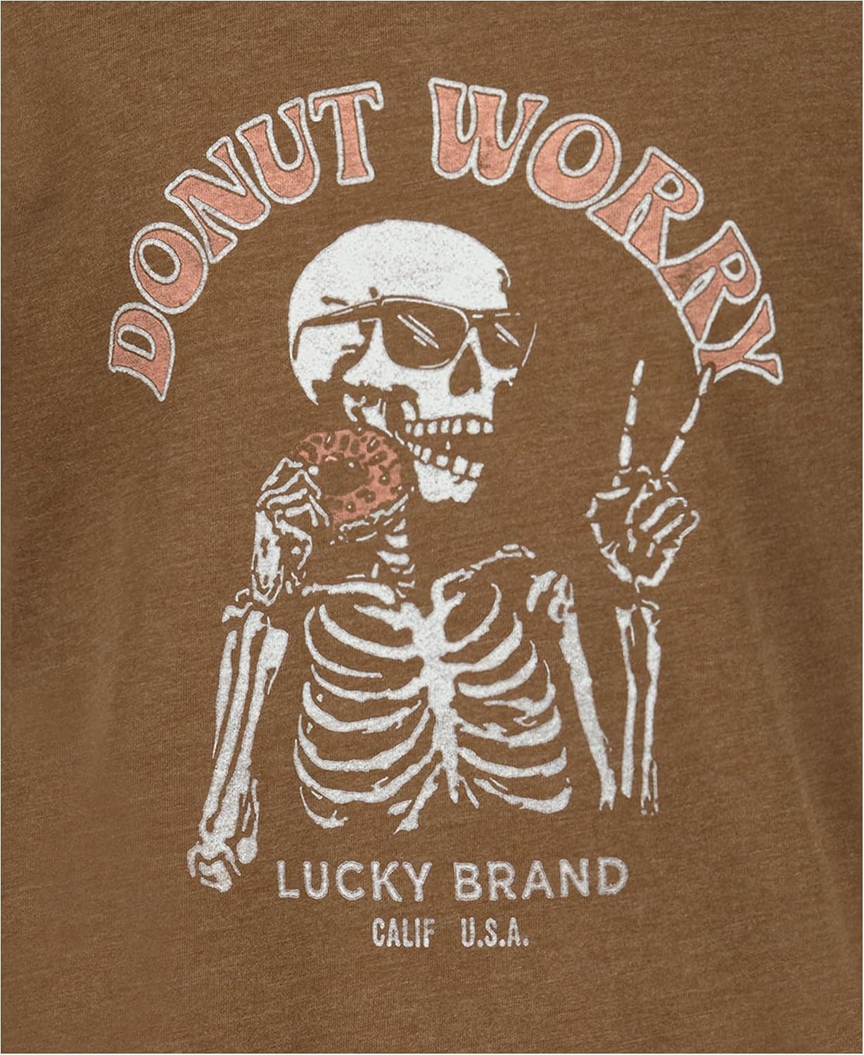 image:imageLucky Brand Boys Short Sleeve Graphic Crew Neck TShirt Soft Comfortable Relaxed FitDonut Worry Coffee