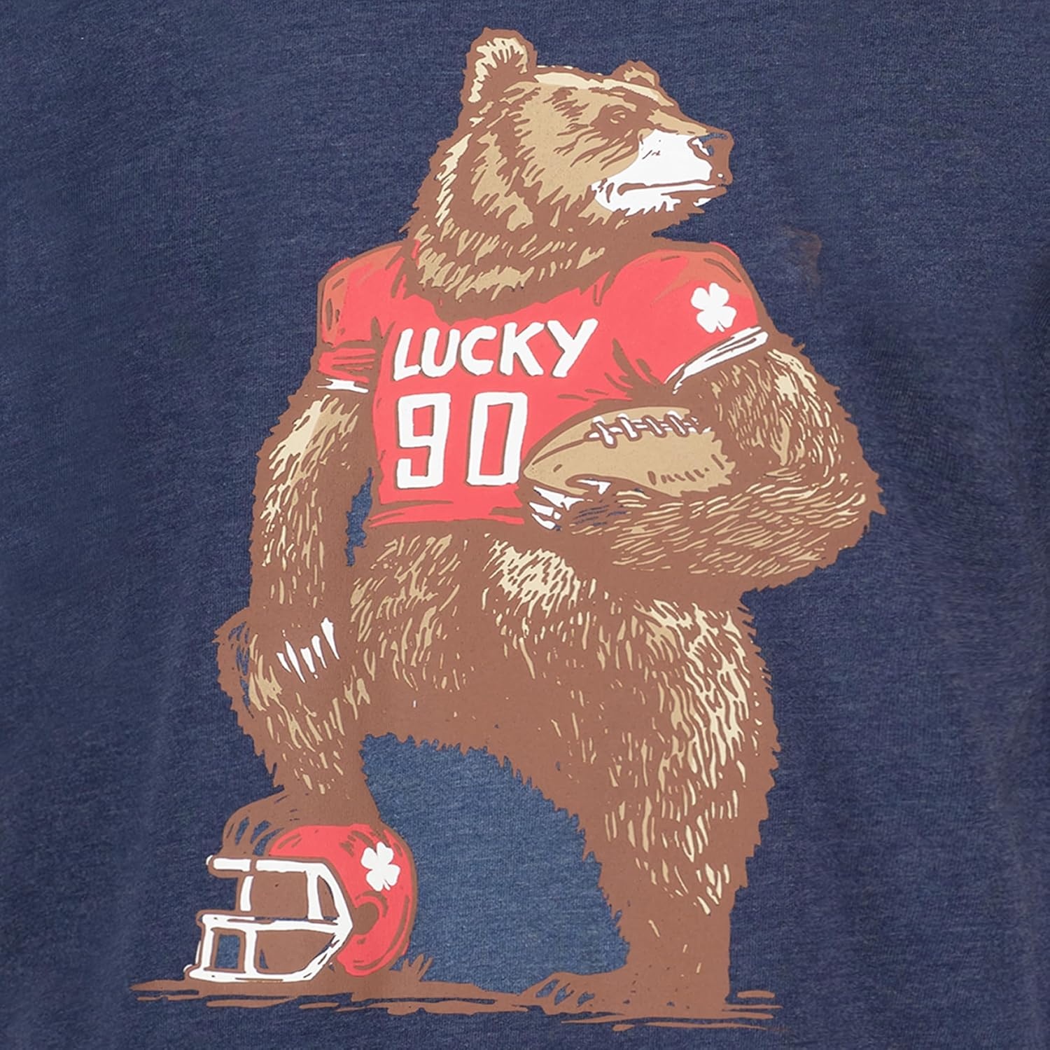 image:imageLucky Brand Boys Short Sleeve Graphic Crew Neck TShirt Soft Comfortable Relaxed FitFootball Bear Dark Denim Heather