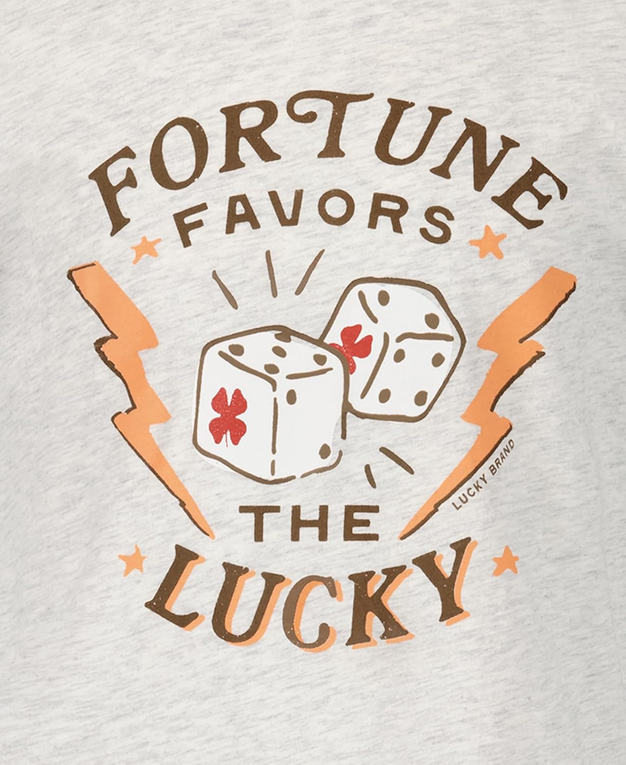 image:imageLucky Brand Boys Short Sleeve Graphic Crew Neck TShirt Soft Comfortable Relaxed FitFortune Oatmeal