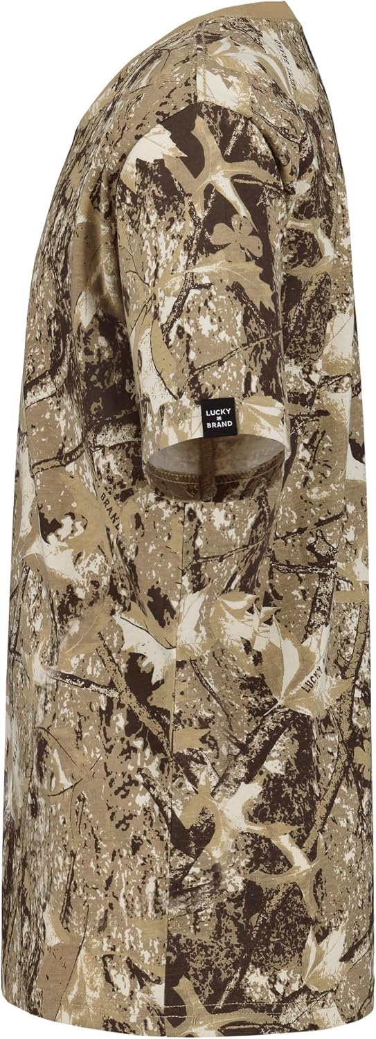 image:imageLucky Brand Boys Short Sleeve Graphic Crew Neck TShirt Soft Comfortable Relaxed FitKelp Forest Camo