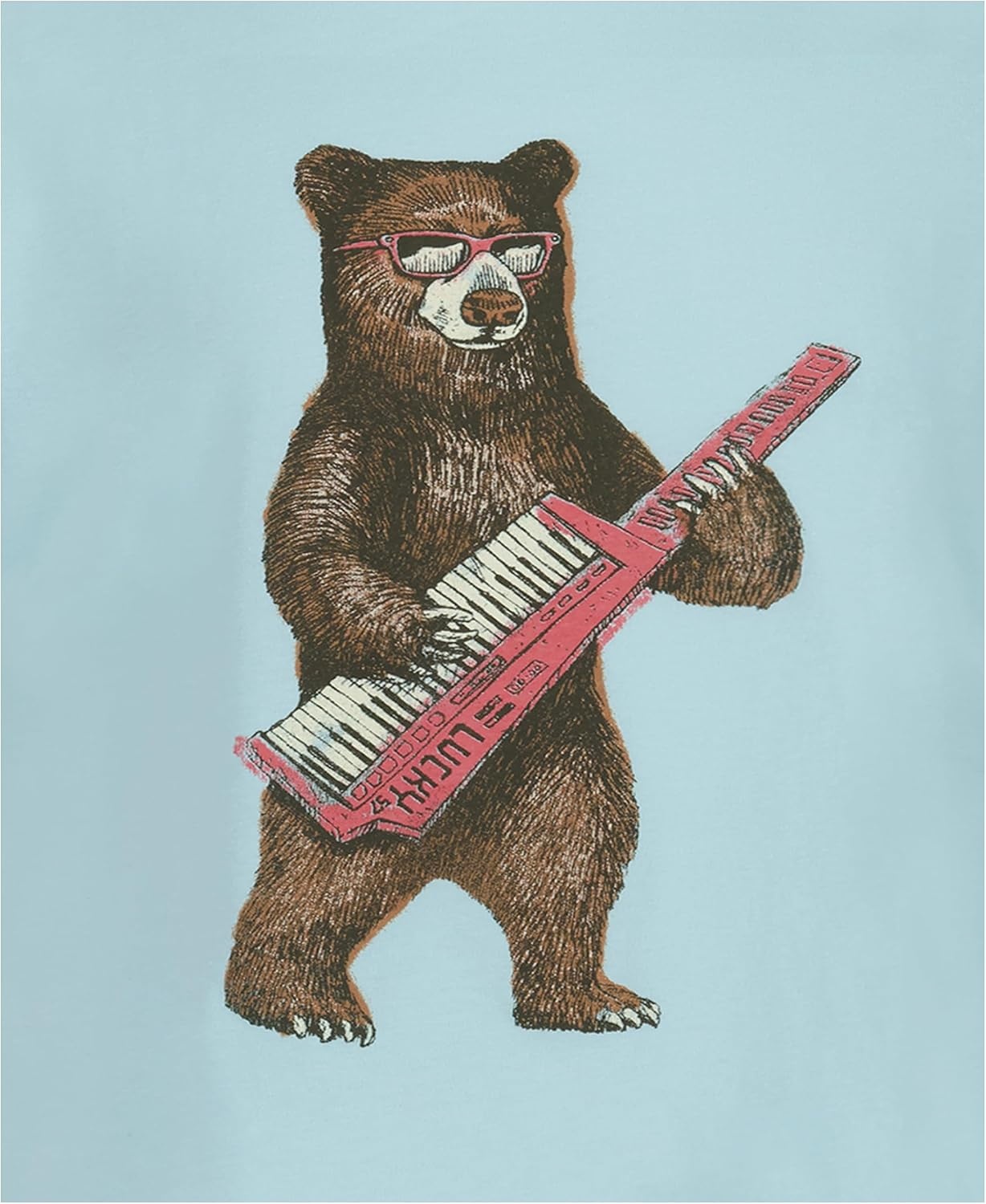 image:imageLucky Brand Boys Short Sleeve Graphic Crew Neck TShirt Soft Comfortable Relaxed FitKeytar Bear Clearwater