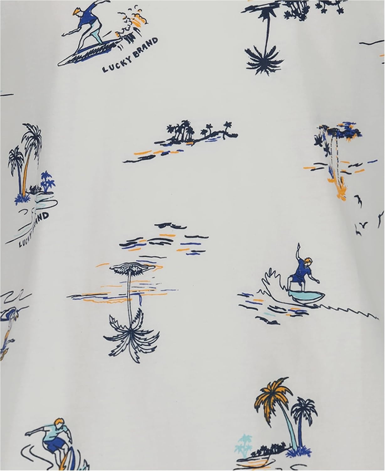 image:imageLucky Brand Boys Short Sleeve Graphic Crew Neck TShirt Soft Comfortable Relaxed FitSurfer Bear Egret