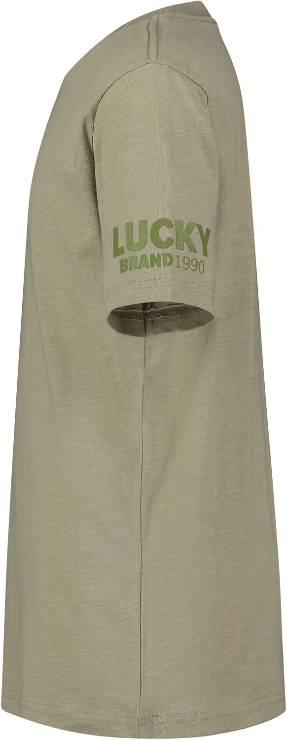 image:imageLucky Brand Boys Short Sleeve Graphic Crew Neck TShirt Soft Comfortable Relaxed FitTea