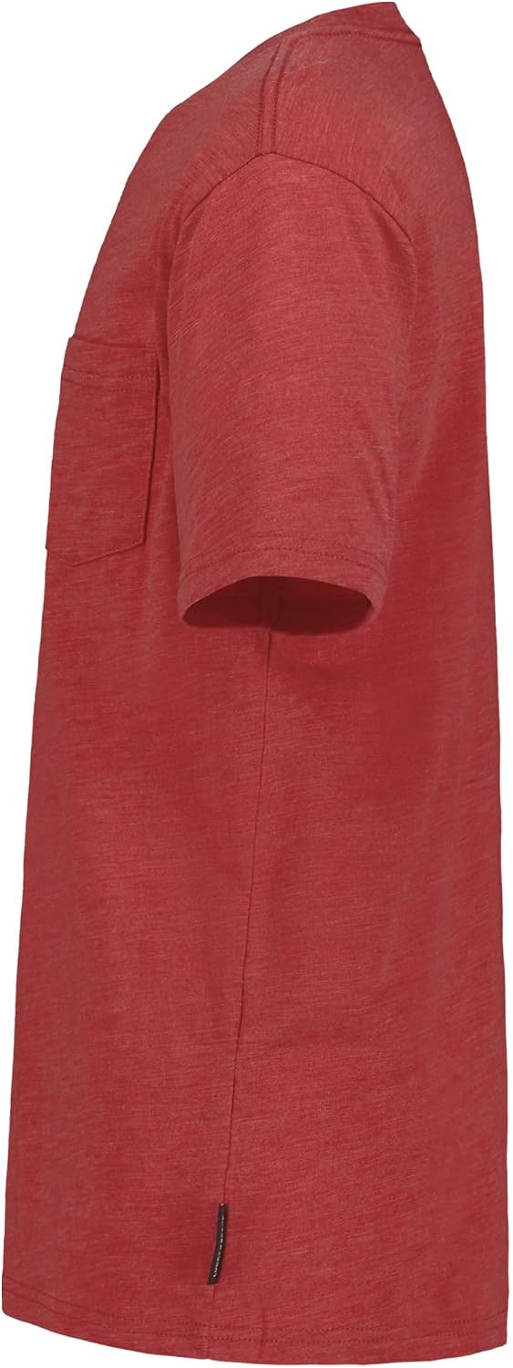 image:imageLucky Brand Boys Short Sleeve Slub Pocket Crew Neck TShirt Soft Comfortable Relaxed FitPunch Heather