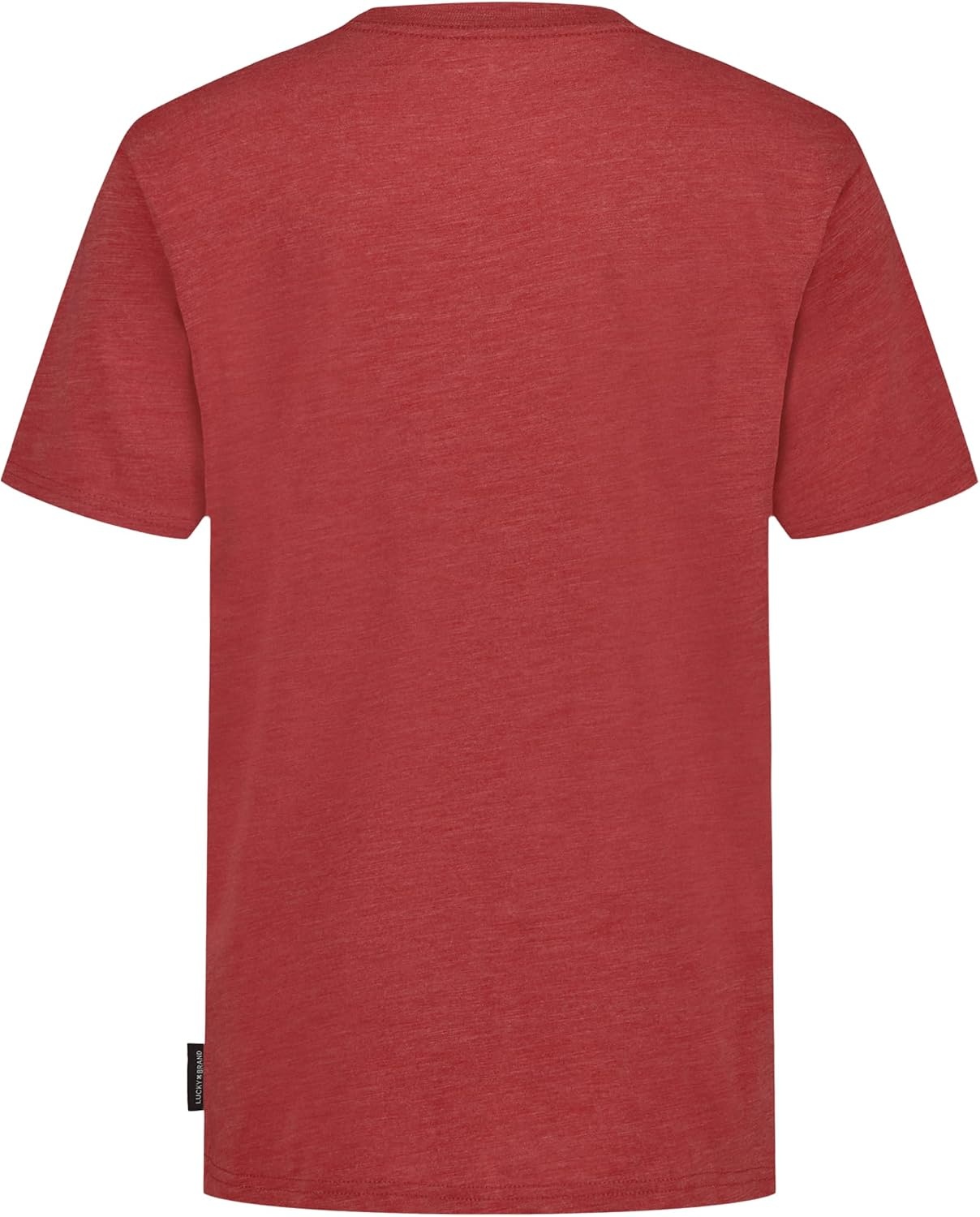 image:imageLucky Brand Boys Short Sleeve Slub Pocket Crew Neck TShirt Soft Comfortable Relaxed FitPunch Heather