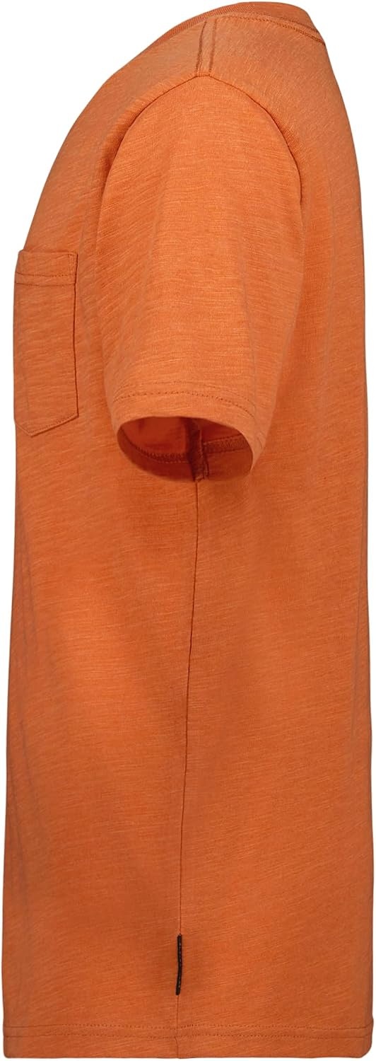 image:imageLucky Brand Boys Short Sleeve Slub Pocket Crew Neck TShirt Soft Comfortable Relaxed FitRust Heather