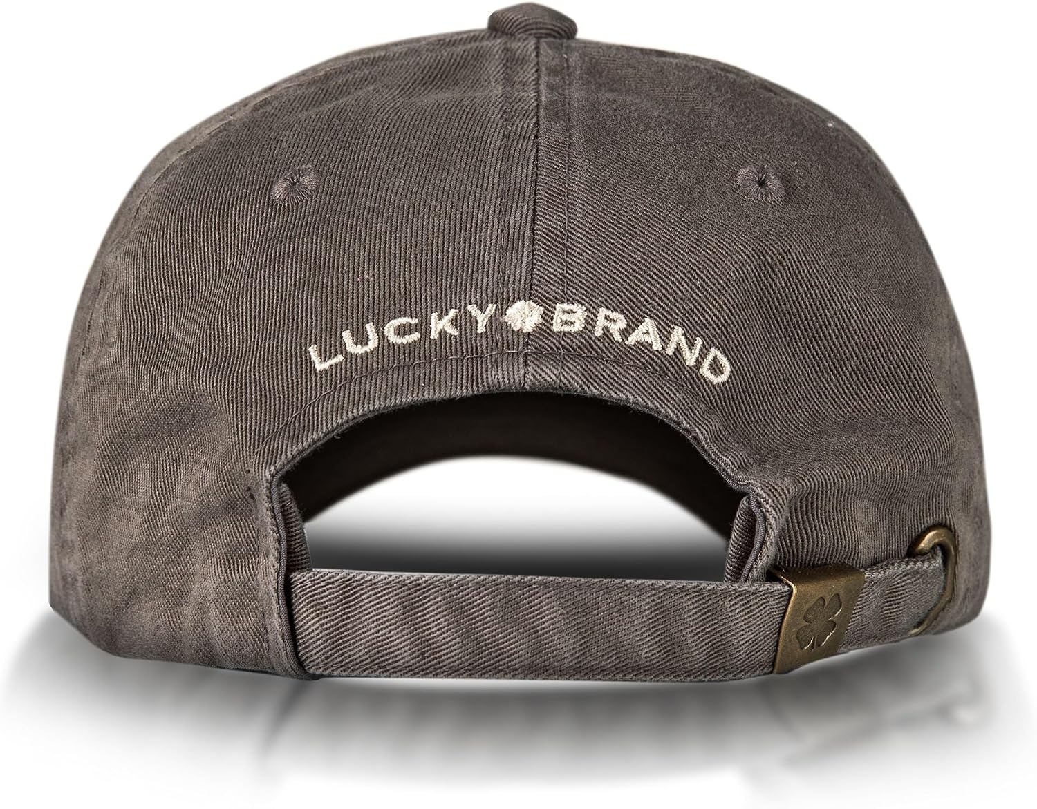 image:imageLucky Brand Classic Cotton Adjustable Dad Hat Baseball Cap Golf Fishing Low Profile 5 Panel DesignClover Charcoal Grey New