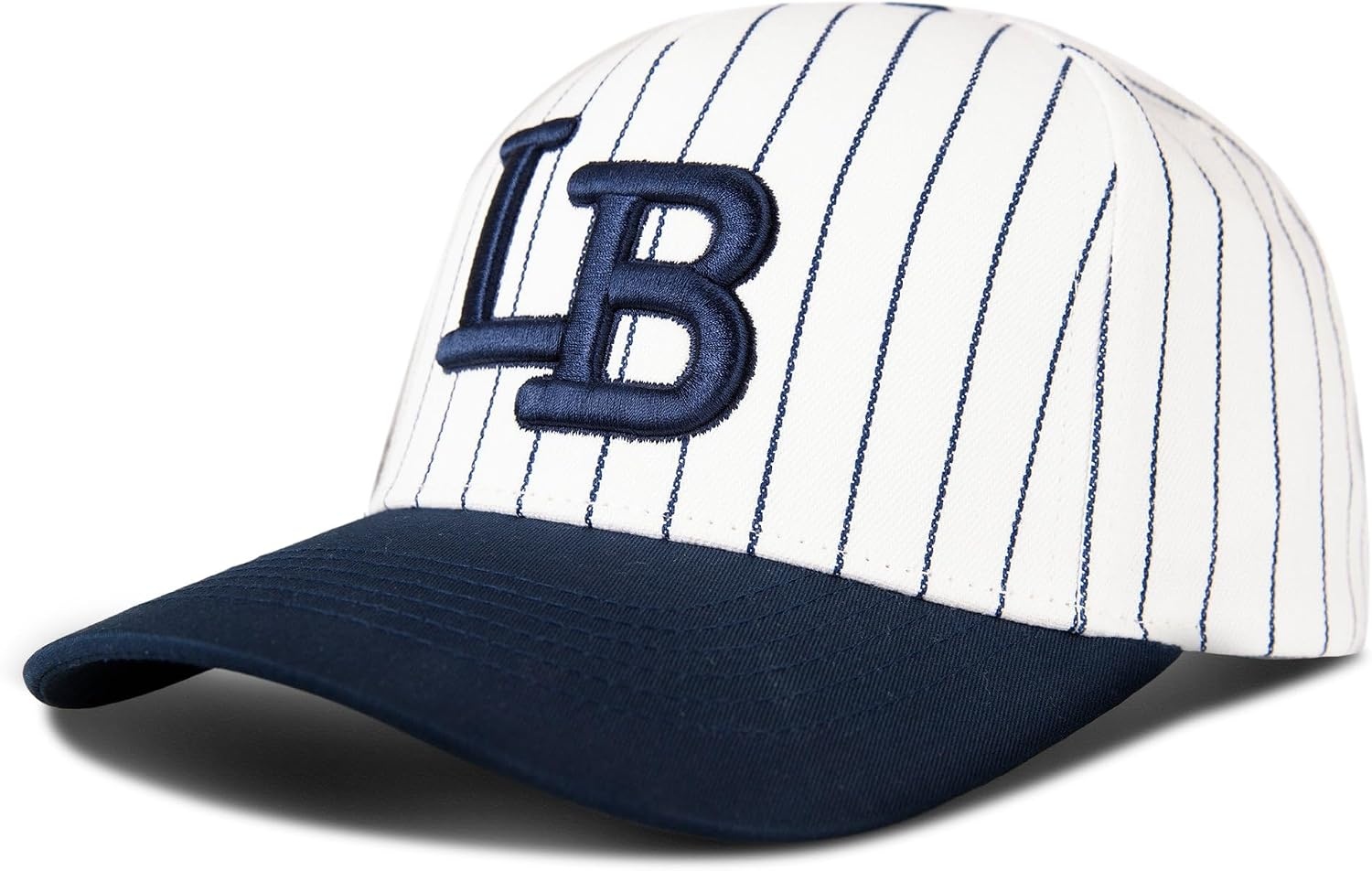 image:imageLucky Brand Classic Cotton Adjustable Dad Hat Baseball Cap Golf Fishing Low Profile 5 Panel DesignEmbroidered Lb Logo Pin Stripe