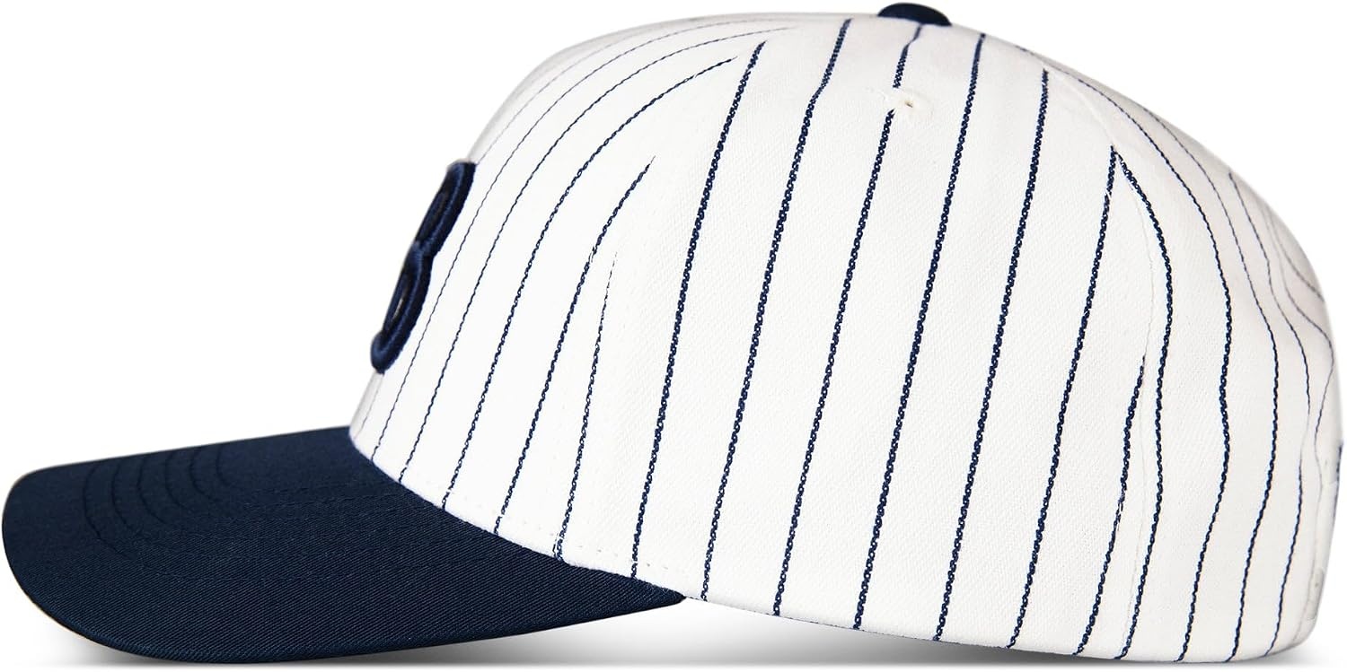 image:imageLucky Brand Classic Cotton Adjustable Dad Hat Baseball Cap Golf Fishing Low Profile 5 Panel DesignEmbroidered Lb Logo Pin Stripe