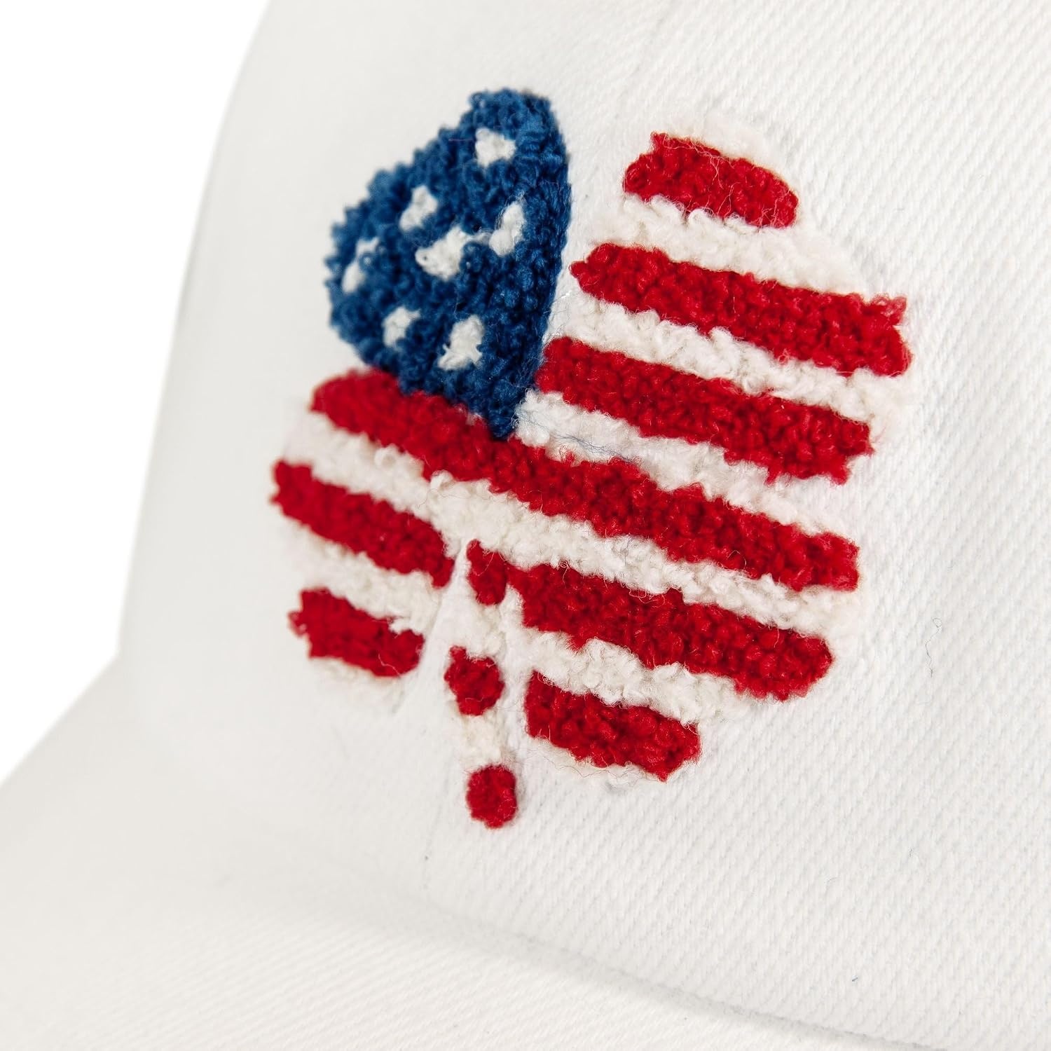 image:imageLucky Brand Classic Cotton Adjustable Dad Hat Baseball Cap Golf Fishing Low Profile 5 Panel DesignFlag Clover White