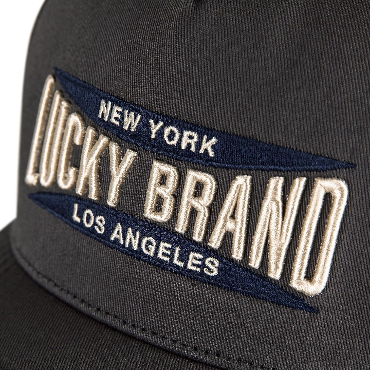 image:imageLucky Brand Classic Cotton Adjustable Dad Hat Baseball Cap Golf Fishing Low Profile 5 Panel DesignNyLa Dark Grey