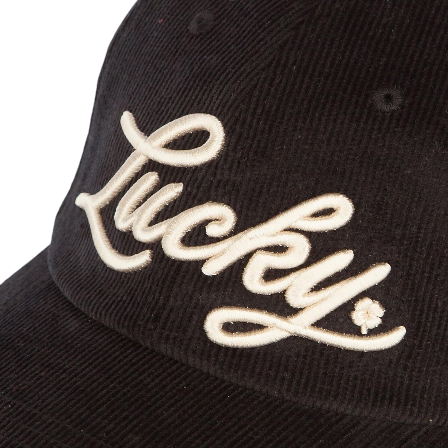 image:imageLucky Brand Classic Cotton Adjustable Dad Hat Baseball Cap Golf Fishing Low Profile 5 Panel DesignScript Corduroy Black