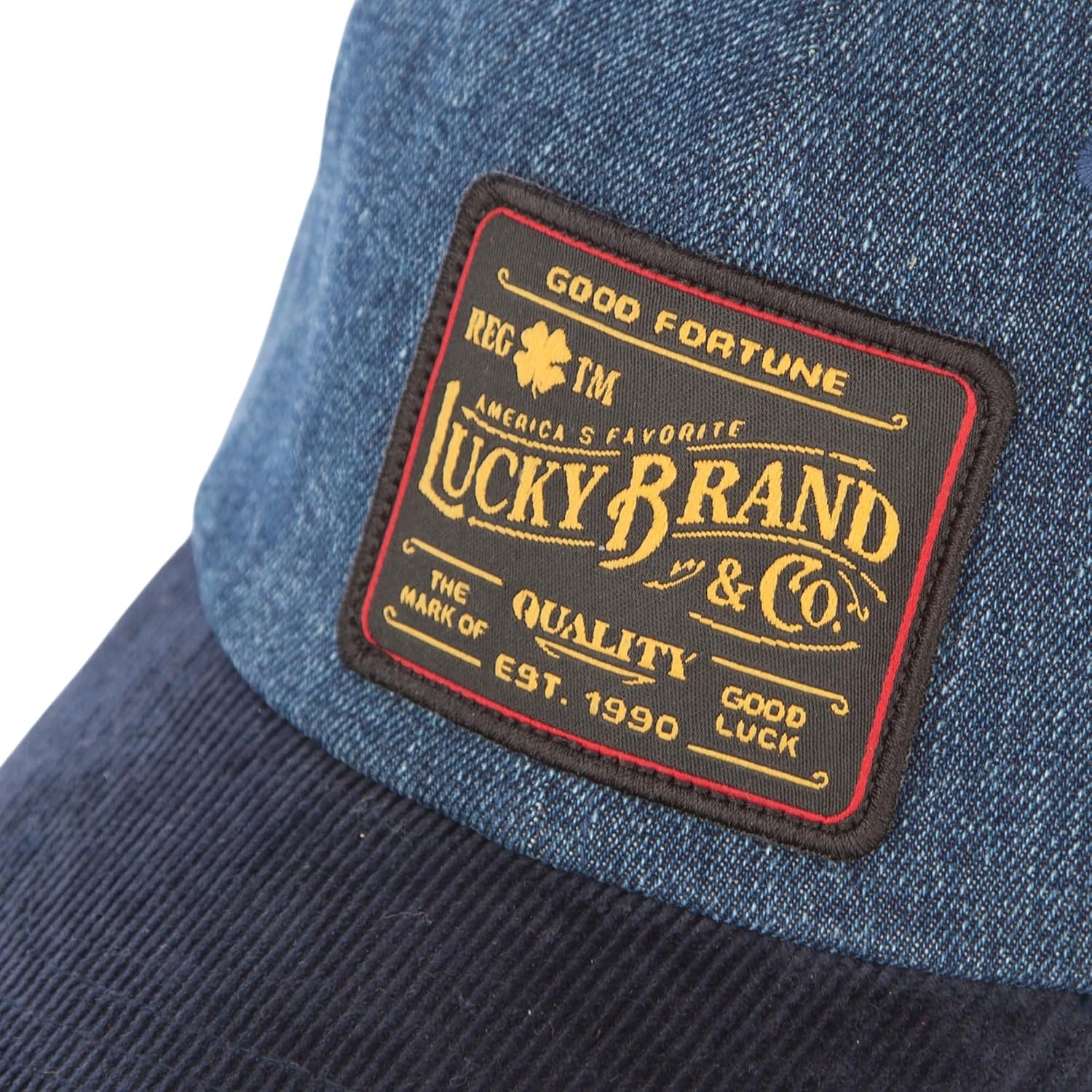 image:imageLucky Brand Classic Cotton Adjustable Dad Hat Baseball Cap Golf Fishing Low Profile 5 Panel DesignVintage Denim Navy