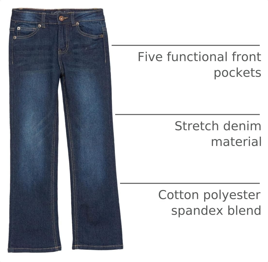 image:imageLucky Brand Girls 5Pocket Stretch Bootcut Fit Denim Jean Zipper Fly amp Button ClosureBarrier Wash