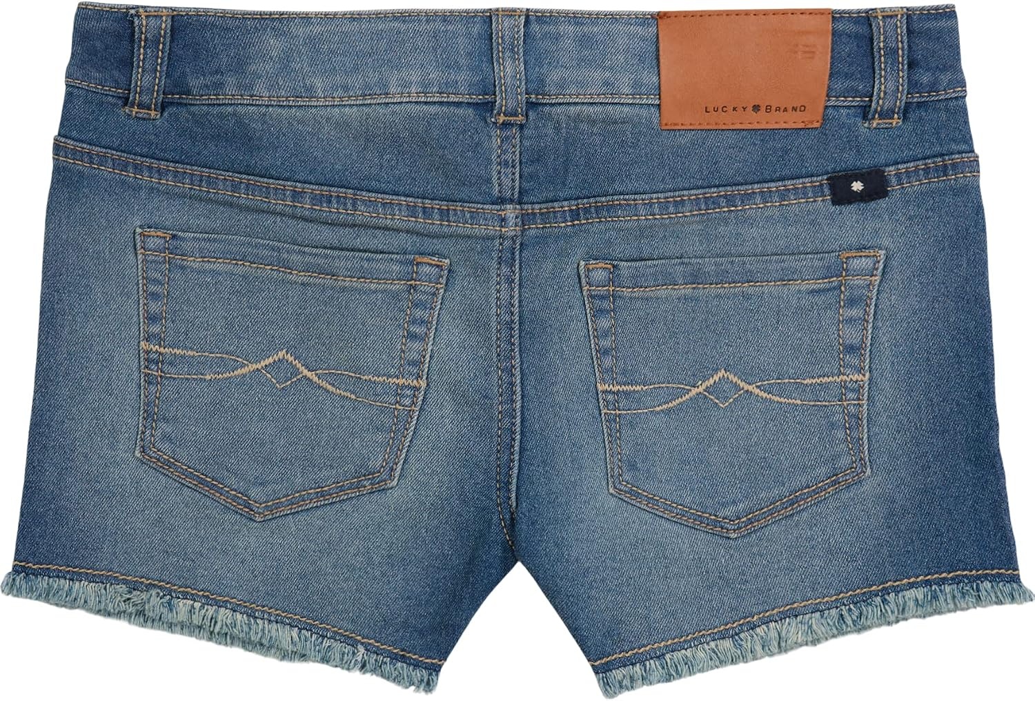 image:imageLucky Brand Girls Cuffed Jean Shorts Stretch Denim with 5 Pockets Mid to High Rise WaistAda High Waist