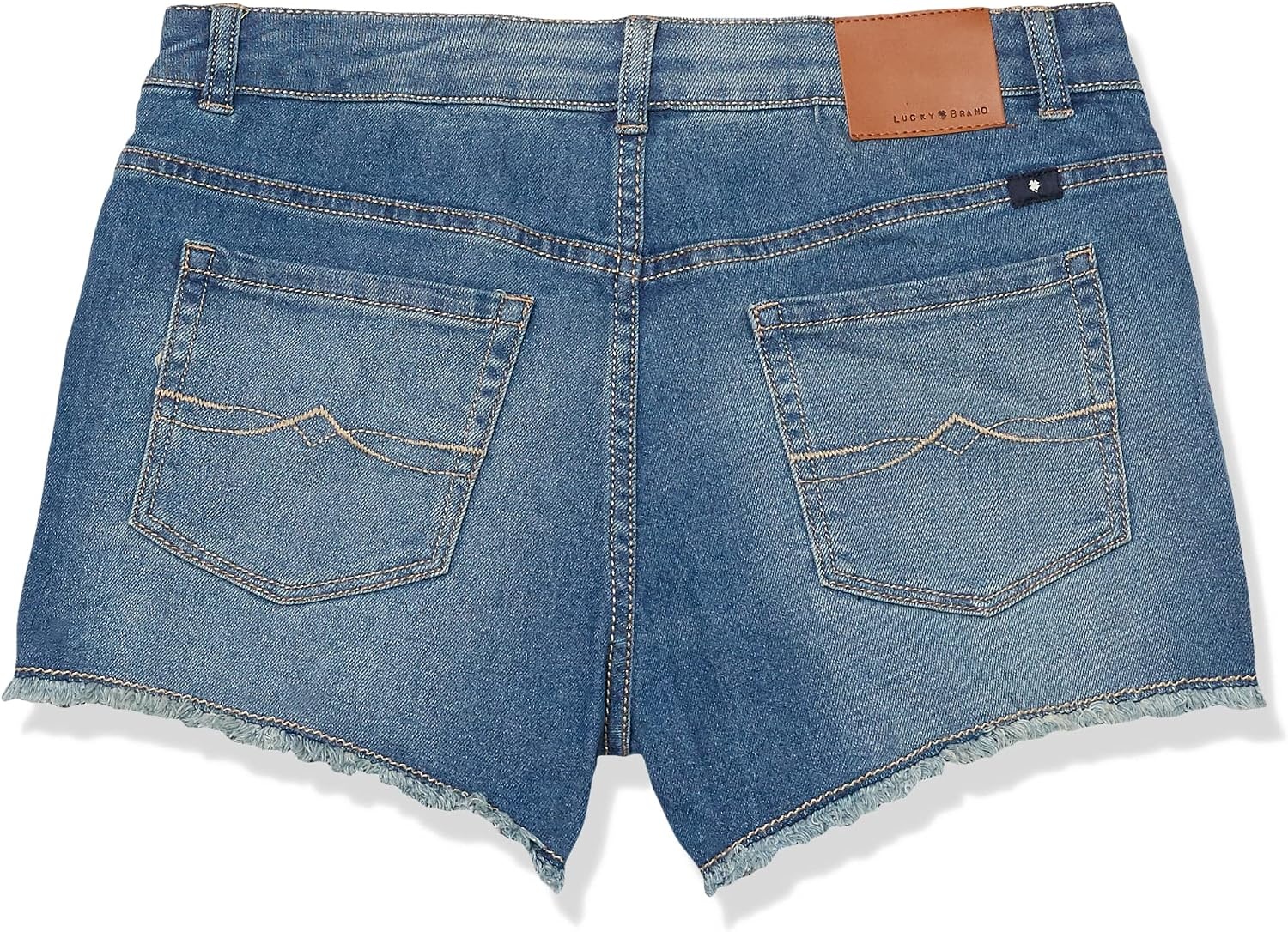 image:imageLucky Brand Girls Cuffed Jean Shorts Stretch Denim with 5 Pockets Mid to High Rise WaistAda High Waist