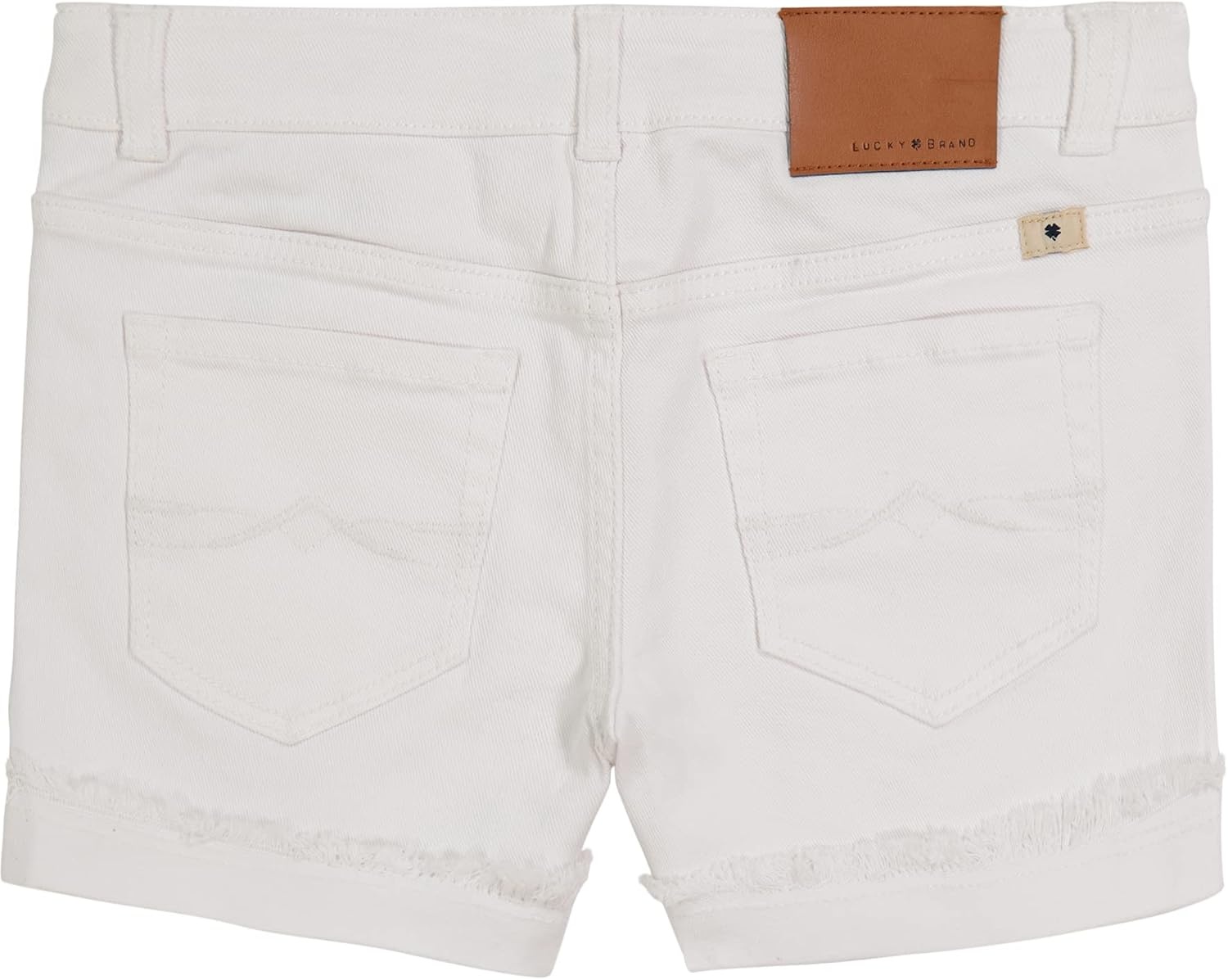image:imageLucky Brand Girls Cuffed Jean Shorts Stretch Denim with 5 Pockets Mid to High Rise WaistJenna Bright White