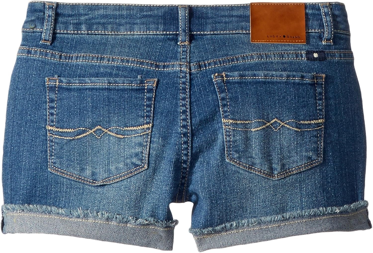 image:imageLucky Brand Girls Cuffed Jean Shorts Stretch Denim with 5 Pockets Mid to High Rise WaistRiley Ada