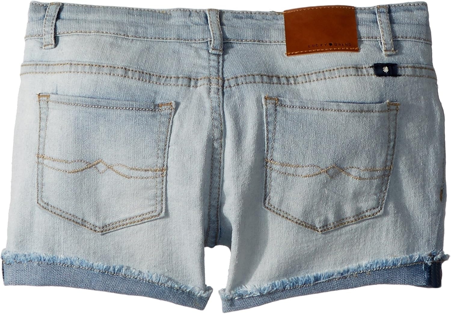 image:imageLucky Brand Girls Cuffed Jean Shorts Stretch Denim with 5 Pockets Mid to High Rise WaistRiley Bella