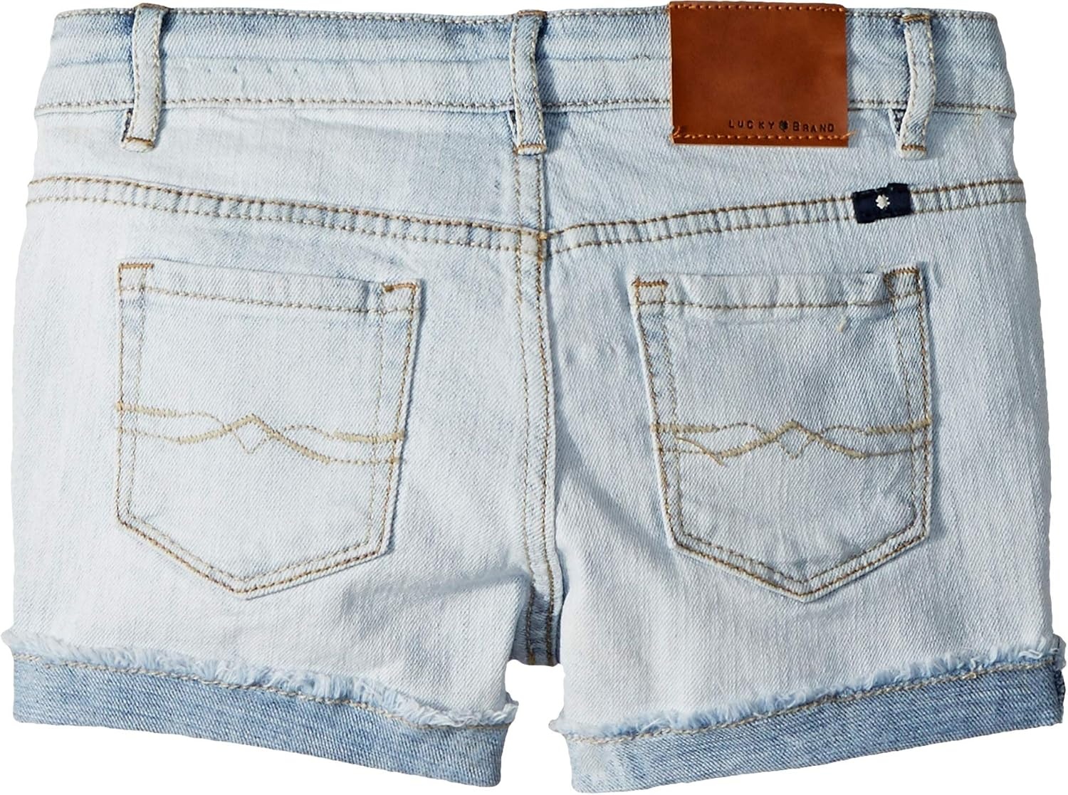 image:imageLucky Brand Girls Cuffed Jean Shorts Stretch Denim with 5 Pockets Mid to High Rise WaistRonnie Bella