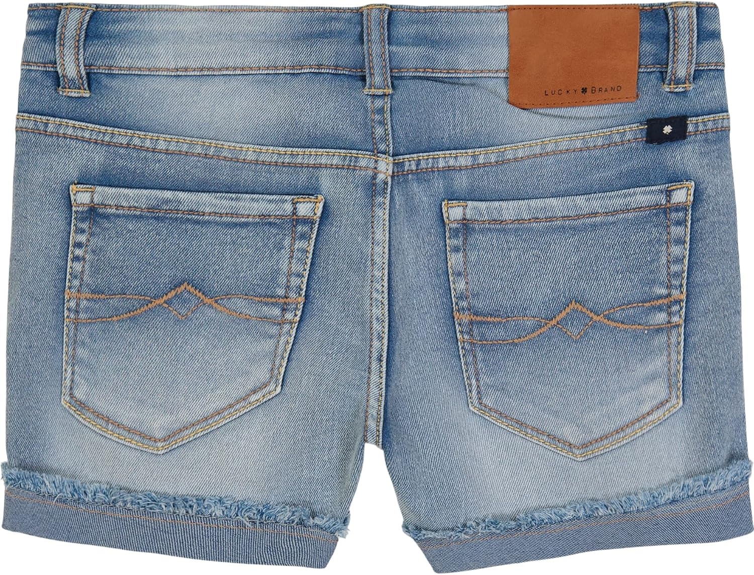 image:imageLucky Brand Girls Cuffed Jean Shorts Stretch Denim with 5 Pockets Mid to High Rise WaistRonnie Tori