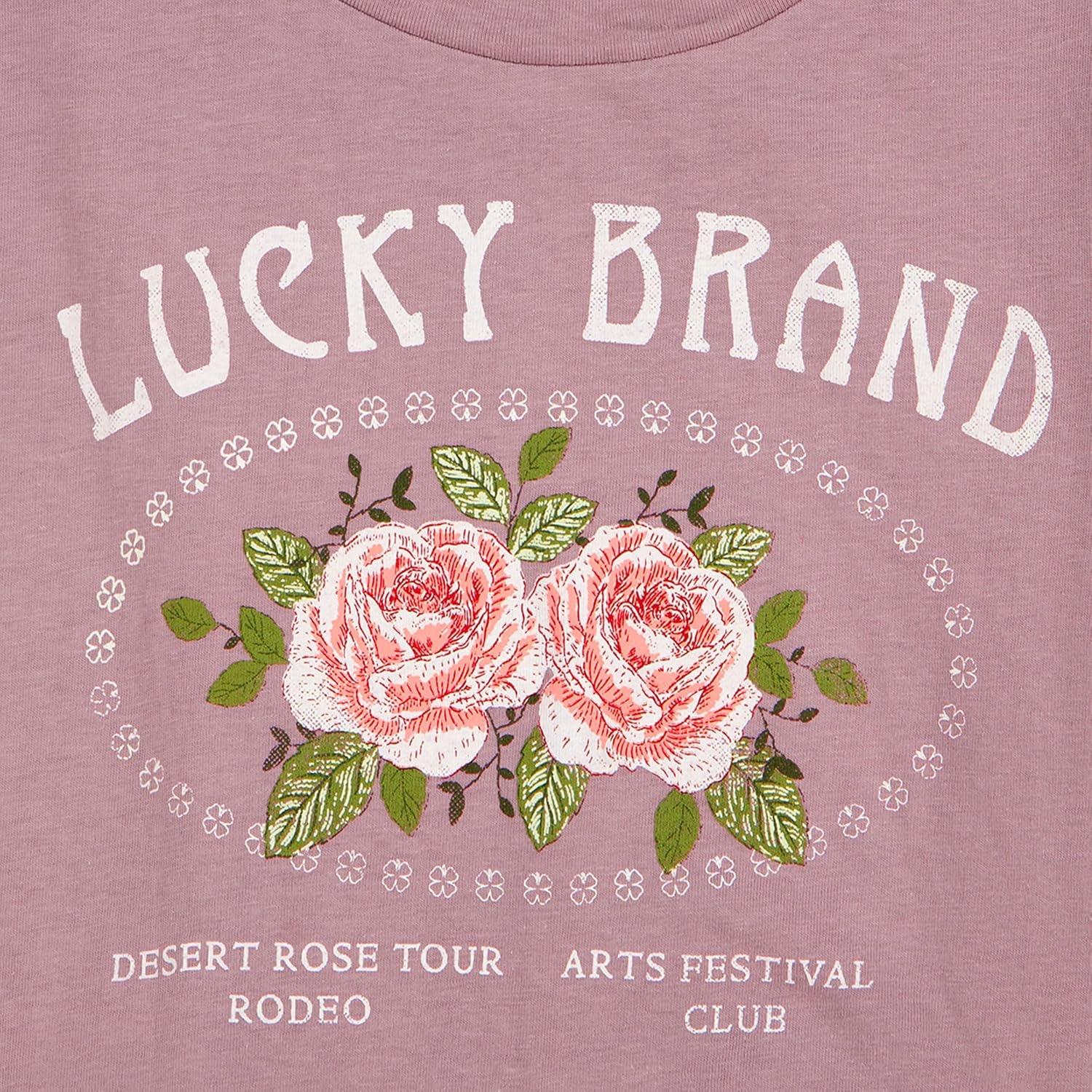 image:imageLucky Brand Girls Long Sleeve Graphic TShirt Tagless Cotton Tee with Fun DesignsDesert Rose