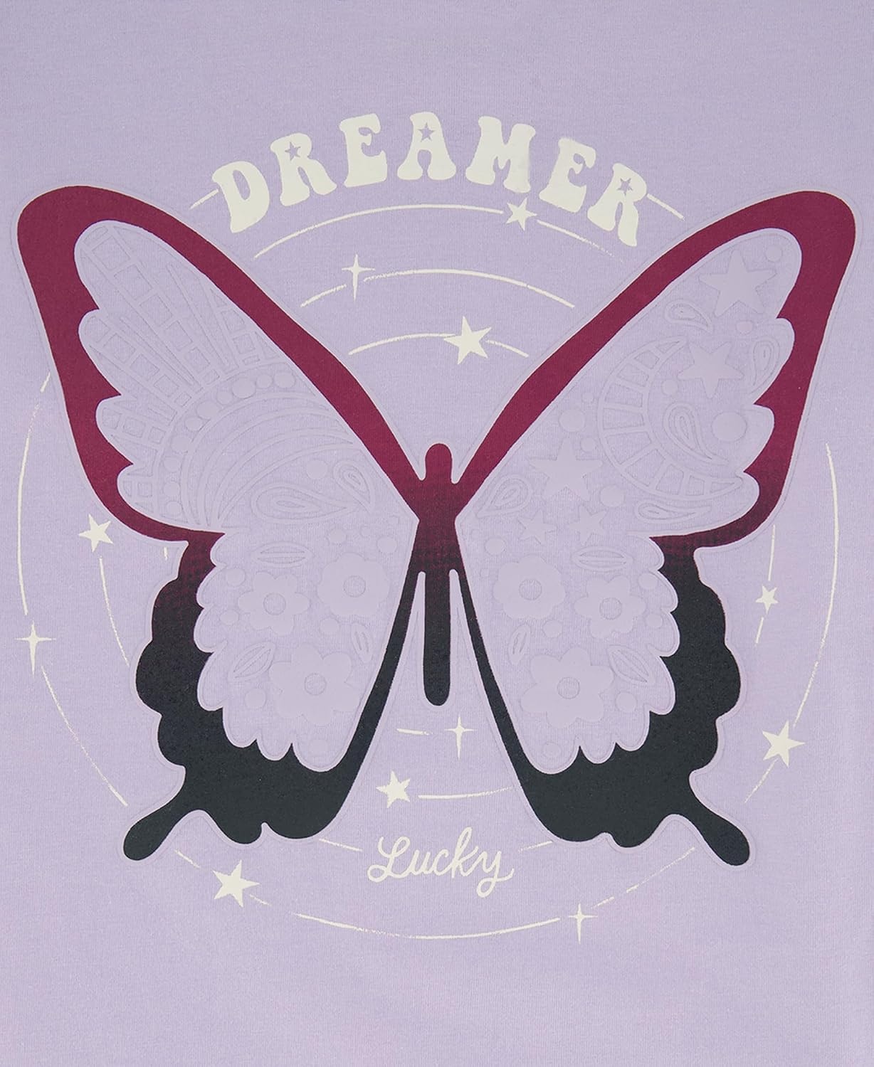 image:imageLucky Brand Girls Long Sleeve Graphic TShirt Tagless Cotton Tee with Fun DesignsPastel Lilac Dreamer