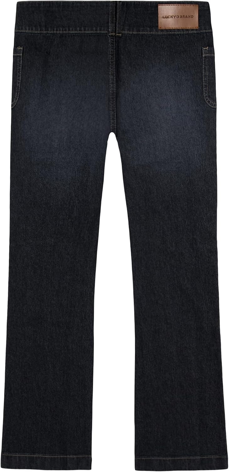 image:imageLucky Brand Girls Mid Rise Flare Stretch Denim Jean Zipper Fly amp Button ClosurePatch Barrier Wash