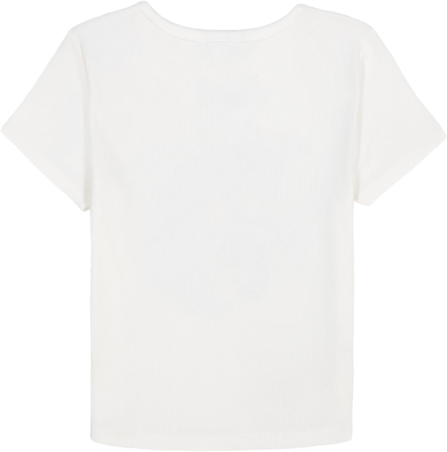 image:imageLucky Brand Girls Short Sleeve Stretch Rib Baby TShirt Soft amp ComfortableHorse Meadow