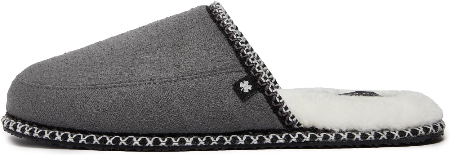 image:imageLucky Brand Memory Foam Rubber Sole Scuff Bedroom Slipper Soft Comfy Mens Slippers IndoorOutdoor Mens House SlippersGrey