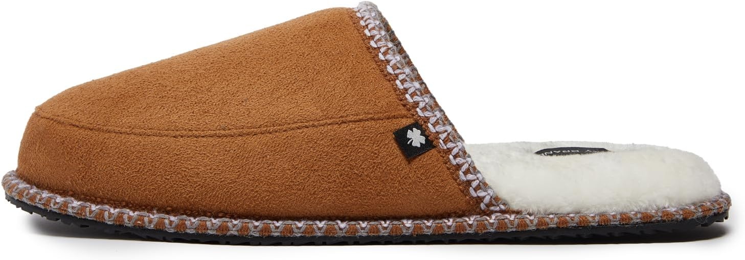 image:imageLucky Brand Memory Foam Rubber Sole Scuff Bedroom Slipper Soft Comfy Mens Slippers IndoorOutdoor Mens House SlippersTan