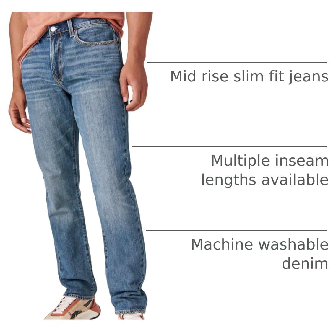 image:imageLucky Brand Mens 121 Heritage Slim JeanHenderson