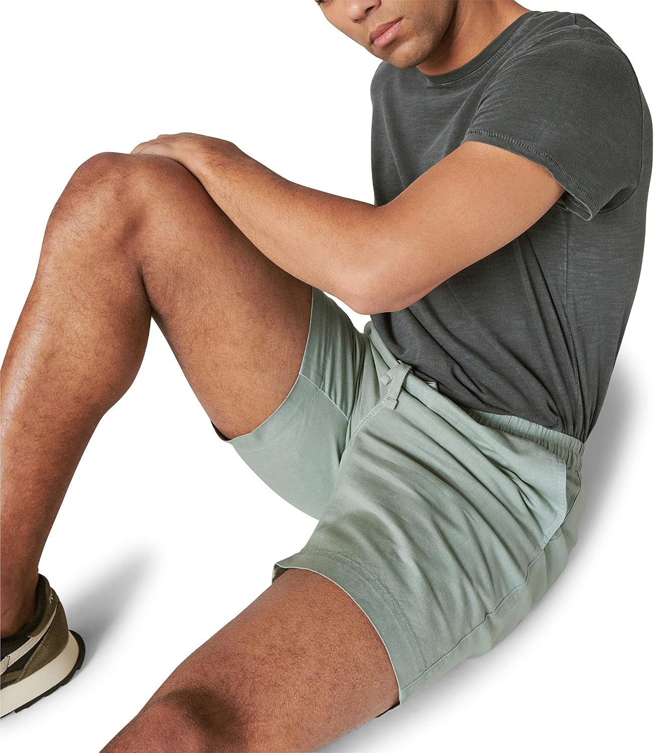 image:imageLucky Brand Mens 7 Pull Up Linen ShortChino Green