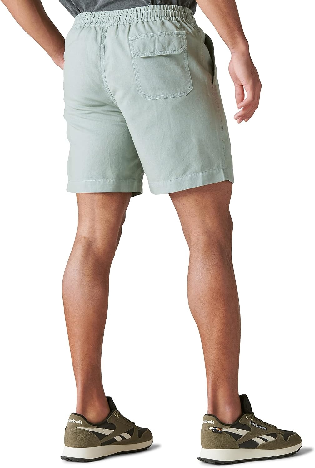 image:imageLucky Brand Mens 7 Pull Up Linen ShortChino Green