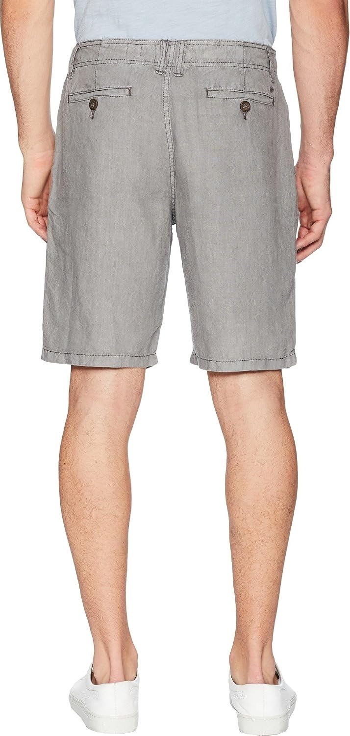 image:imageLucky Brand Mens 9 Laguna Linen Flat Front ShortCharcoal Grey
