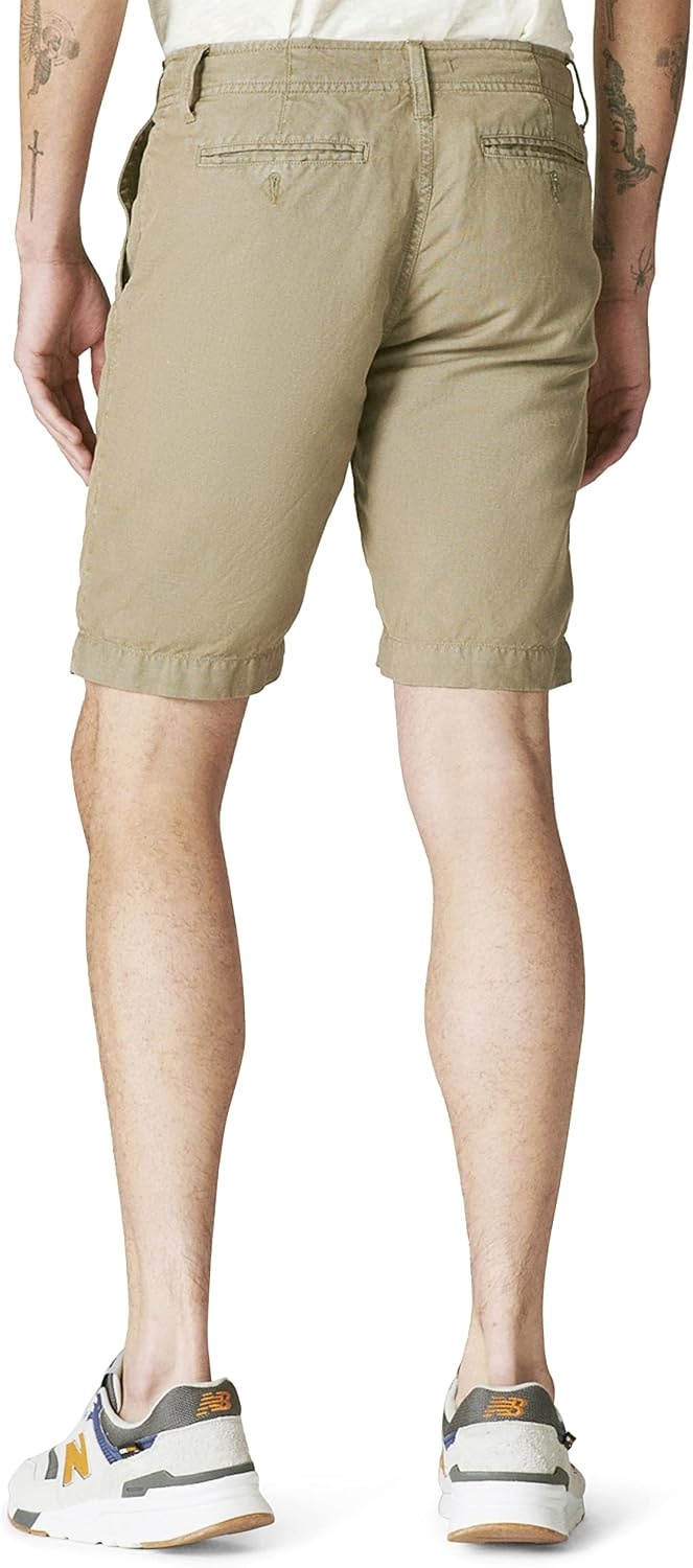 image:imageLucky Brand Mens 9 Laguna Linen Flat Front ShortFallen Rock
