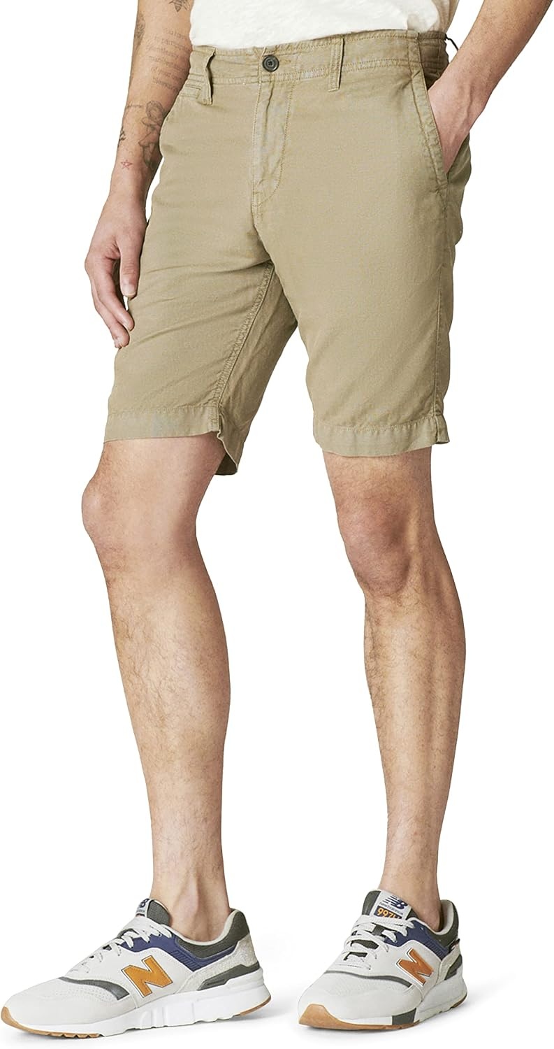 image:imageLucky Brand Mens 9 Laguna Linen Flat Front ShortFallen Rock