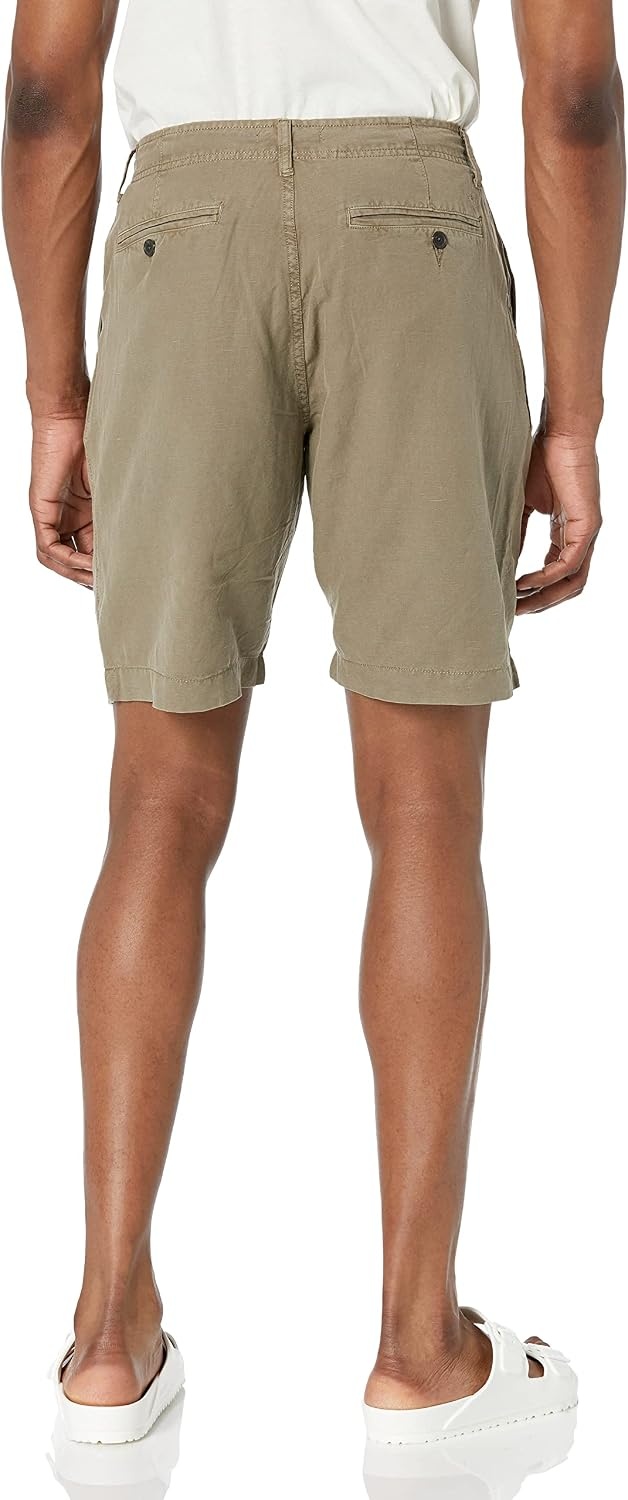 image:imageLucky Brand Mens 9 Laguna Linen Flat Front ShortFallen Rock
