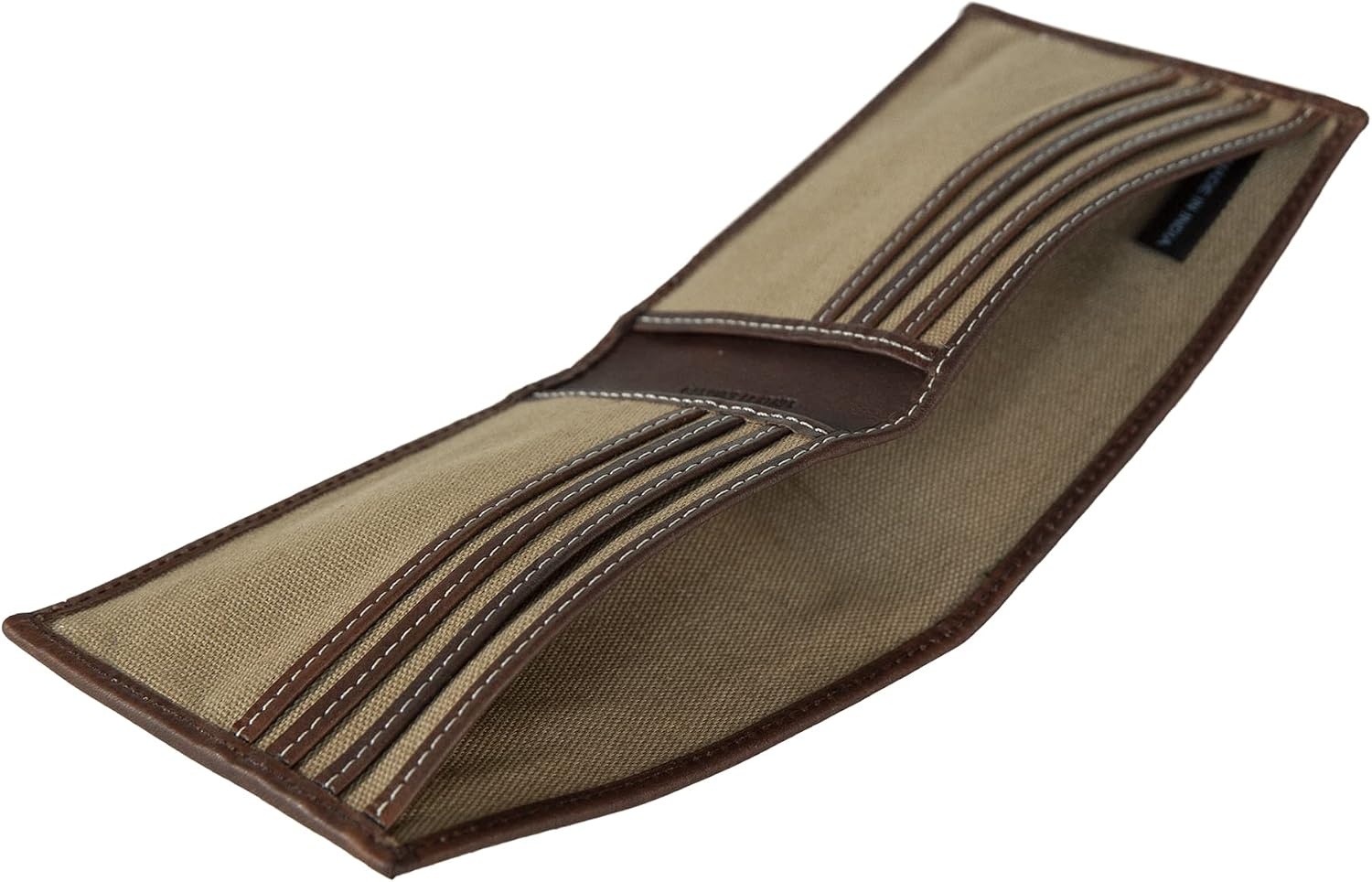 image:imageLucky Brand Mens Bifold and LFold Wallet ID Window Card Slots Genuine Leather Organization StylishCanvasLeather Khaki
