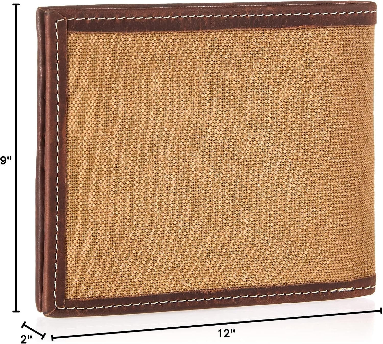 image:imageLucky Brand Mens Bifold and LFold Wallet ID Window Card Slots Genuine Leather Organization StylishCanvasLeather Khaki