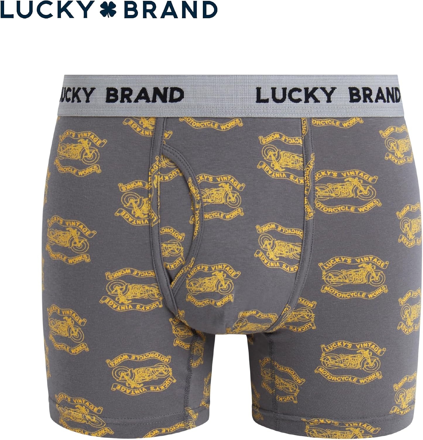 image:imageLucky Brand Mens Boxer Briefs 3 Pack Soft Stretch Casual Mens Underwear with Functional Fly Pouch Boxers S2XL Breathable Fabric Blend Promotes Airflow and Lasting Shape Flexible Fit Adapts to Your Everyday MovementsIndigoSmoked Pearl PrintCharcoal Grey