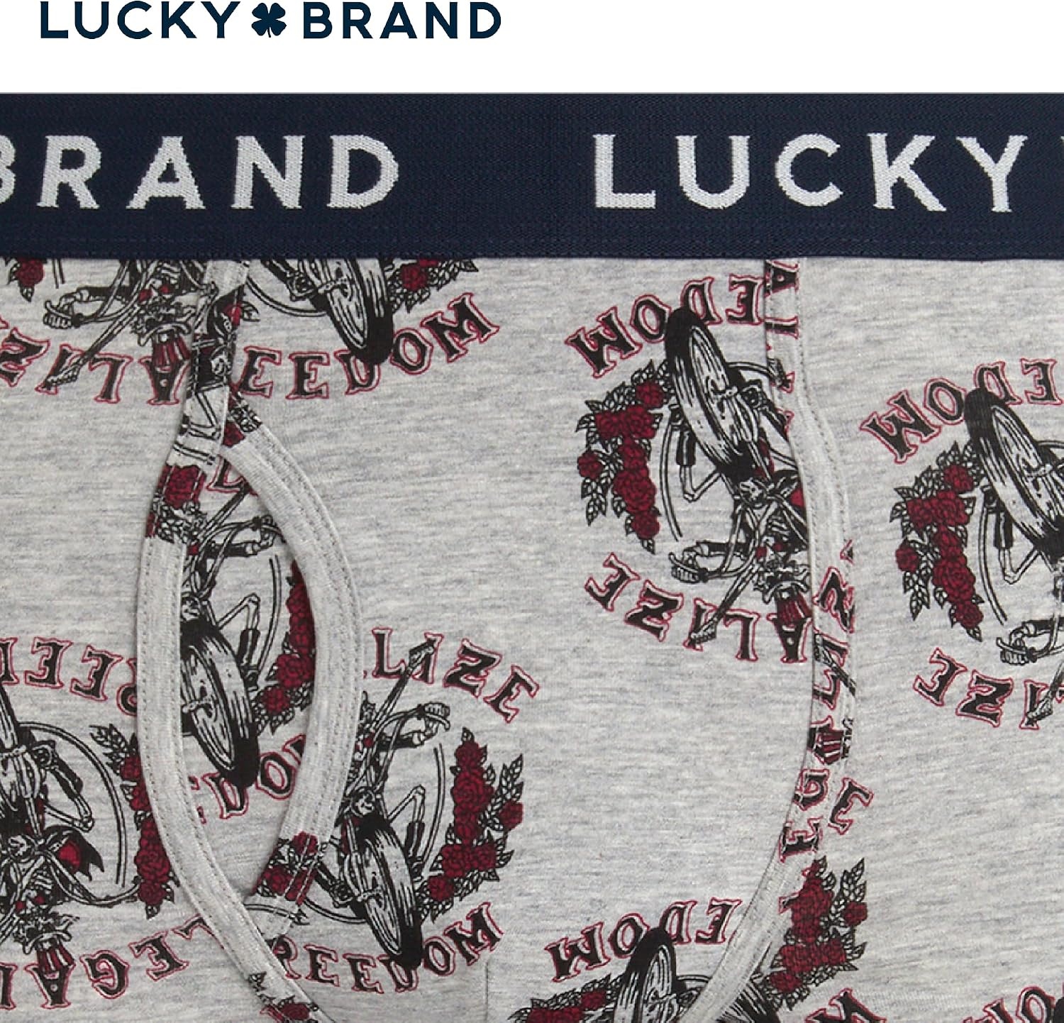 image:imageLucky Brand Mens Boxer Briefs 3 Pack Soft Stretch Casual Mens Underwear with Functional Fly Pouch Boxers S2XL Breathable Fabric Blend Promotes Airflow and Lasting Shape Flexible Fit Adapts to Your Everyday MovementsMood IndigoGrey Heather PrintTibetan Red